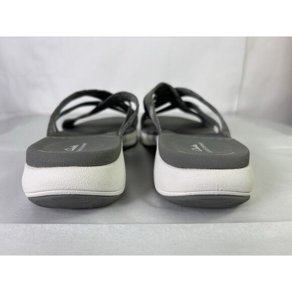 CLOUDSTEPPERS Clarks Womens 11 W Slide Comfort Sandals Mira Isle Green Camo - Picture 6 of 10